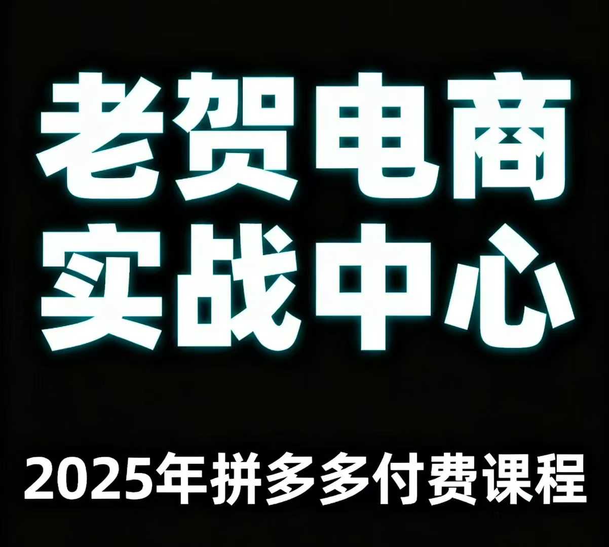 老贺电商2025年拼多多付费课程,用通俗易懂的方法告诉你多多怎么玩-云网创