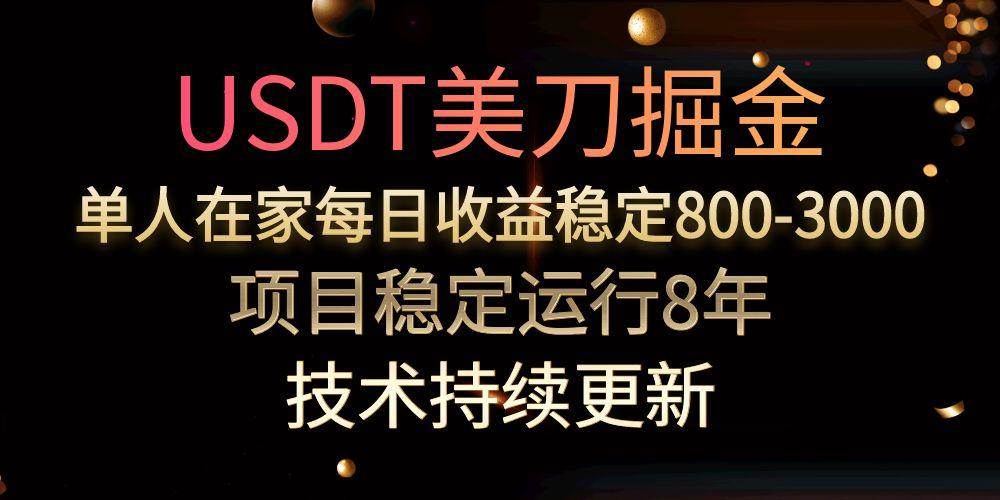 (15527期)USDT美刀掘金,单人每日收益800-3000,稳定运行8年-云网创