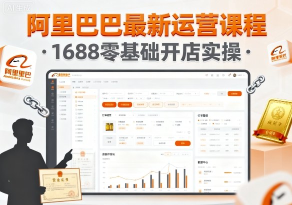 阿里巴巴最新运营课程,1688零基础开店实操-云网创