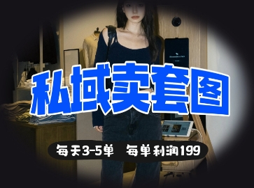 私域卖套图每天3-5单,每单利润99-云网创