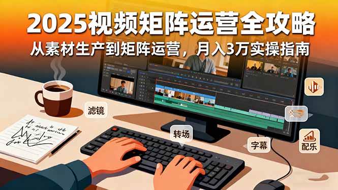 (16333期)2025短视频矩阵运营全攻略:从素材生产到矩阵运营,月入3万实操指南-云网创
