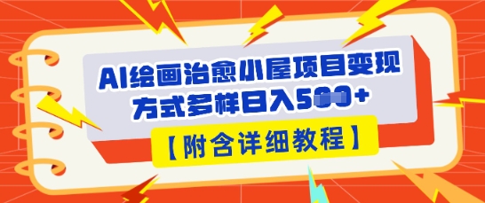 AI绘画治愈小屋项目,变现方式多样,小白也能操作(附详细教程)-云网创