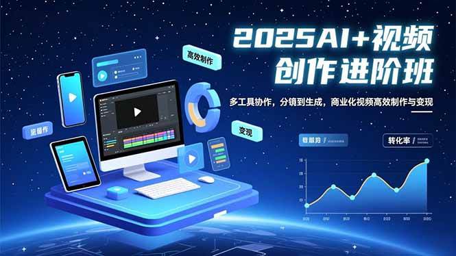 （16622期）AI+视频创作进阶班：多工具协作，分镜到生成，商业化视频高效制作与变现-云网创