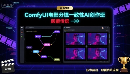ComfyUI电影分镜一致性AI创作班，前沿技术，颠覆传统-云网创