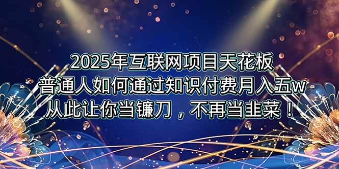 (15354期)2025年互联网项目天花板,普通人如何通过卖项目实现逆风翻盘,月入5W+!-云网创