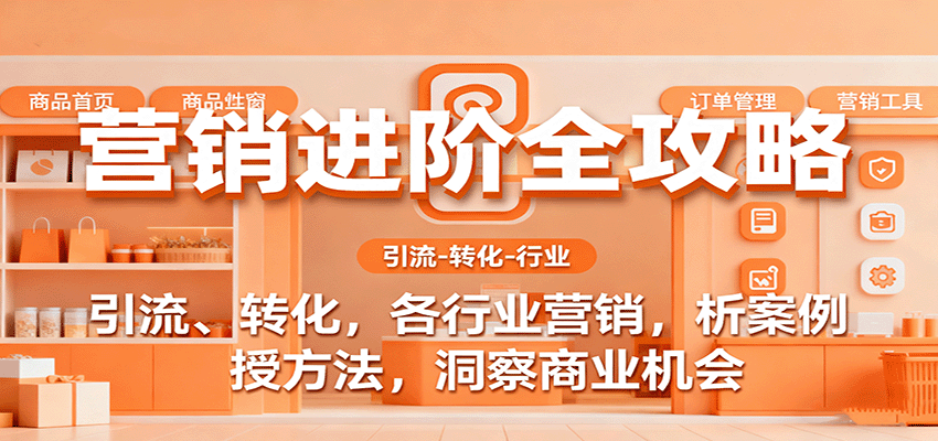 营销进阶全攻略,引流、转化,各行业营销,析案例,授方法,洞察商业机会-云网创