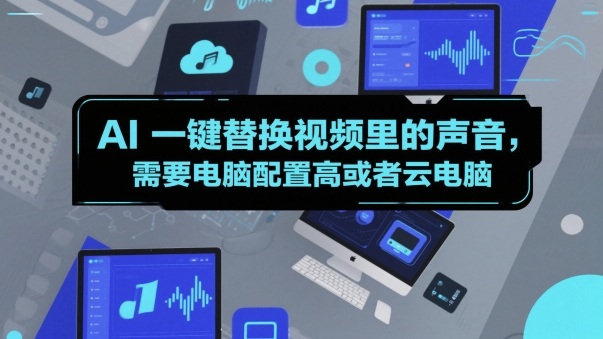 AI一键替换视频里的声音,需要电脑配置高或者云电脑-云网创