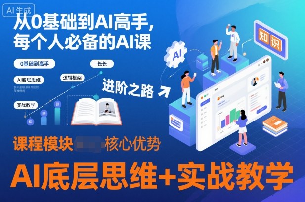 从0基础到AI高手,每个人必备的AI课,AI底层思维+实战教学-云网创