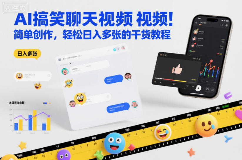 AI搞笑聊天视频,简单创作,轻松日入多张的干货教程-云网创