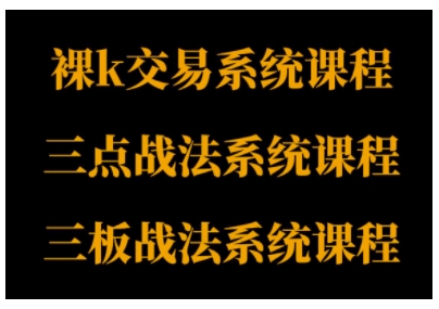 裸K体系、三点体系、三板体系三套系统课程,从基础到进阶,助力交易者构建系统化交易思路-云网创