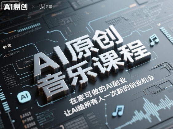 AI原创音乐课程,在家可做的Ai副业,让Ai给所有人一次新的创业机会-云网创