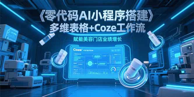 (15239期)零代码AI小程序搭建,多维表格+Coze工作流,赋能美容门店业绩增长-云网创