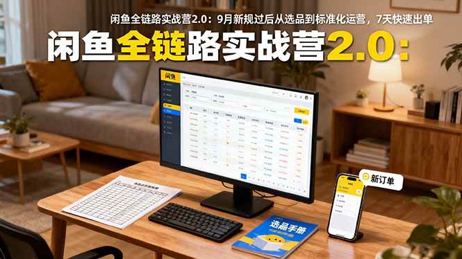 (16263期)闲鱼全链路实战营2.0:9月新规过后从选品到标准化运营,7天快速出单-云网创
