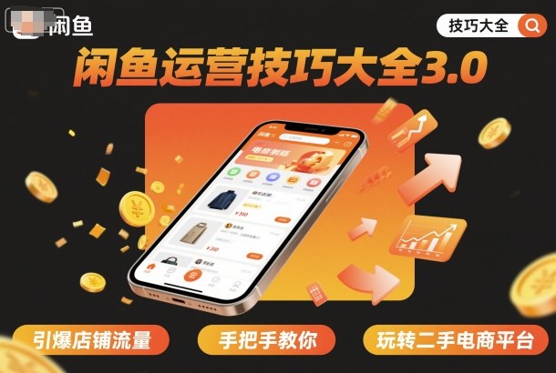 闲鱼运营技巧大全3.0,引爆店铺流量,手把手教你玩转二手电商平台-云网创