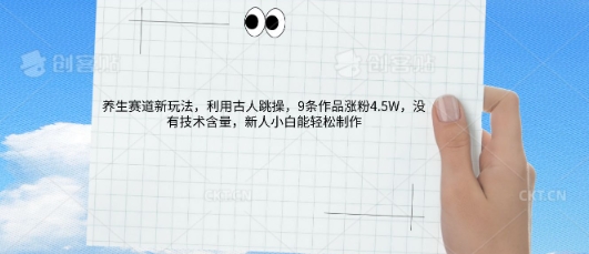 AI养生赛道新玩法,10条作品涨粉5.2W,操作简单,新人小白能轻松制作-云网创
