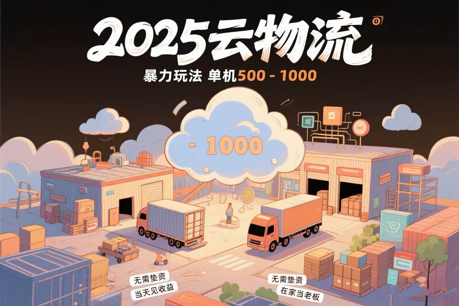 (15353期)云物流赚差价,项目纯利润500~1000,无需垫资,当天到账。不需要有车,…-云网创