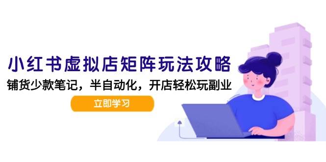 小红书虚拟店矩阵玩法-更新56,AI批量制作笔记,半自动化运营日发20笔记攻略-云网创
