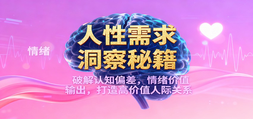 人性需求洞察秘籍，破解认知偏差，情绪价值输出，打造高价值人际关系-云网创