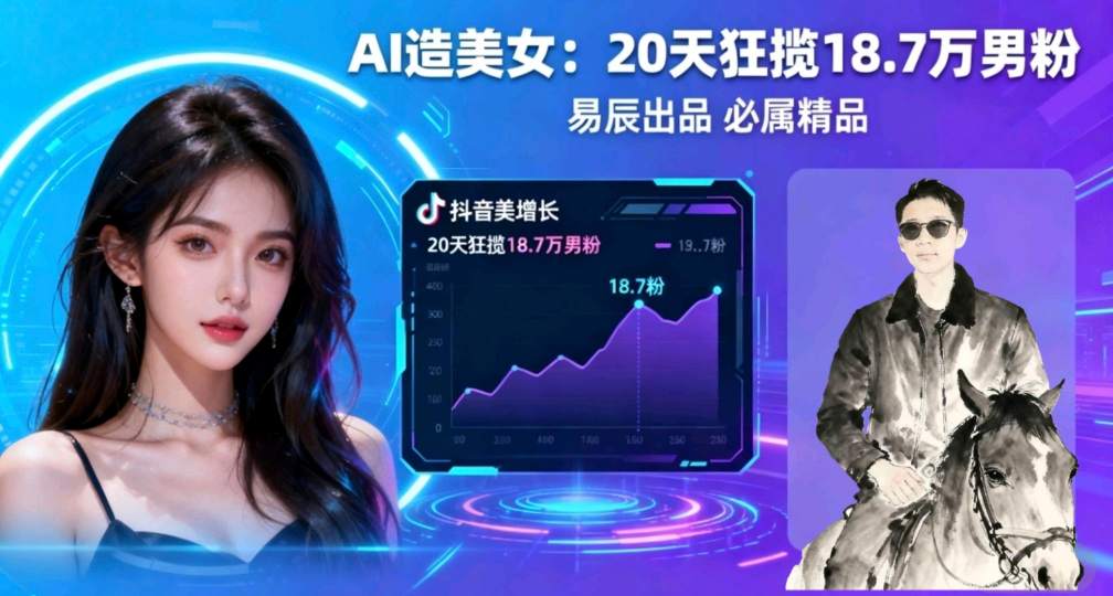 副业拆解：手把手教学用AI制作“氛围感”美女动图，在抖音引流男粉就这么简单-云网创