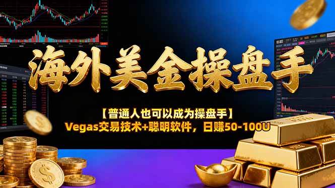 (16677期)海外美金操盘手技术【普通人也可以成为操盘手】Vegas交易技术+聪明软件,日赚50-100U-云网创