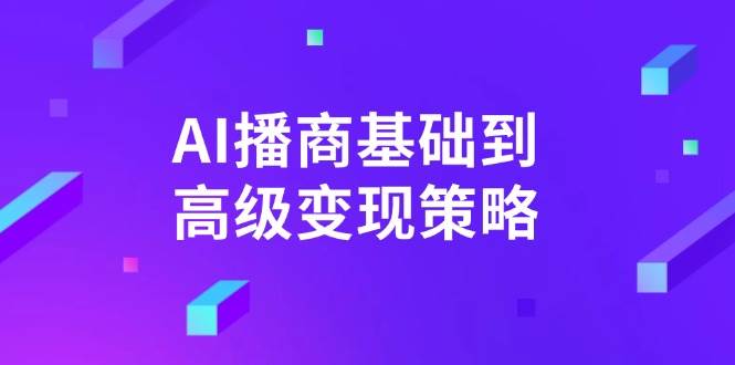 AI播商基础到高级变现策略。通过详细拆解和讲解,实现商业变现。-云网创
