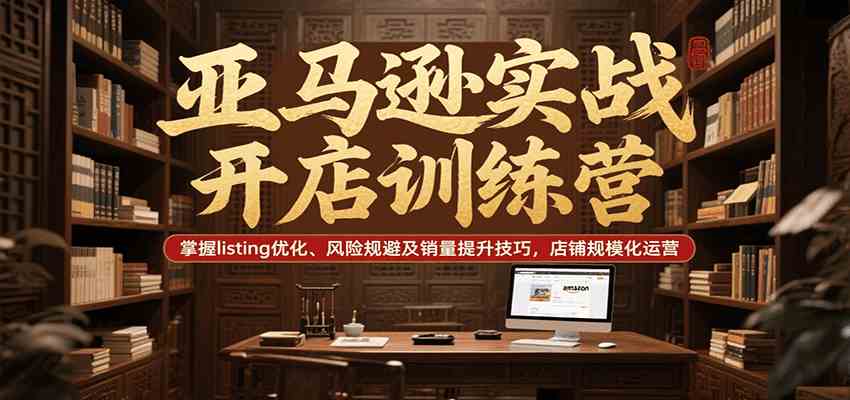 亚马逊实战开店训练营,掌握listing优化、风险规避及销量提升技巧,店铺规模化运营-云网创