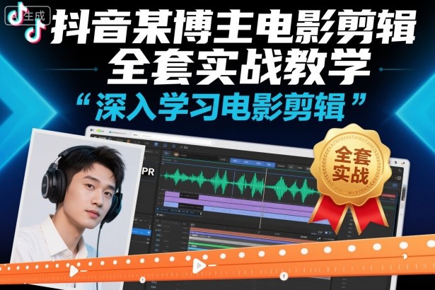 抖音某博主电影剪辑全套实战教学,深入学习电影剪辑-云网创