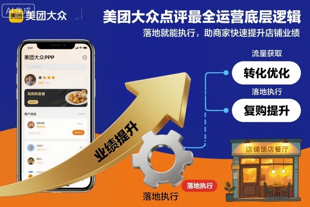 美团大众点评最全运营底层逻辑,落地就能执行,助商家快速提升店铺业绩-云网创