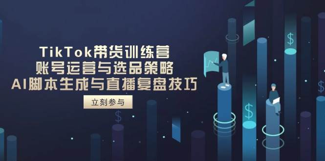 (14420期)TikTok带货训练营,账号运营与选品策略,AI脚本生成与直播复盘技巧-云网创