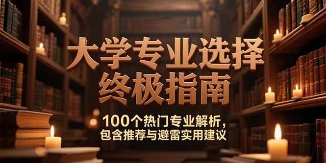 (15261期)付费文:大学专业选择终极指南,100个热门专业解析,包含推荐与避雷实用建议-云网创