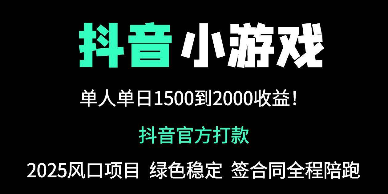 (14527期)抖音官方小游戏2025全网最新玩法,暴利赚钱项目,单机日入2000+,绝不…-云网创