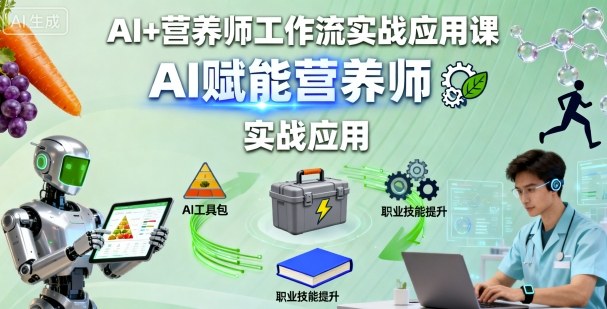 AI+营养师工作流实战应用课,AI赋能营养师-云网创