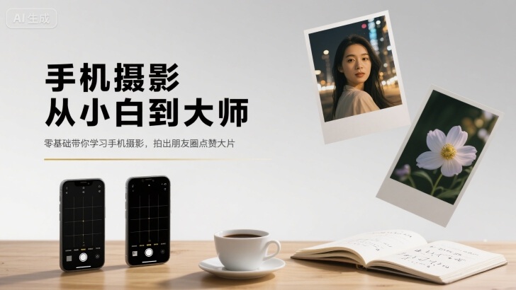 手机摄影从小白到大师,零基础带你学习手机摄影,拍出朋友圈点赞大片-云网创
