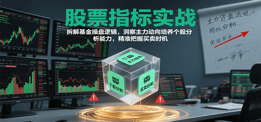 股票指标实战,拆解基金操盘逻辑,洞察主力动向培养个股分析能力,精准把握买卖时机-云网创