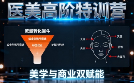 0-1000W医美高阶特训营课程,美学与商业双赋能-云网创