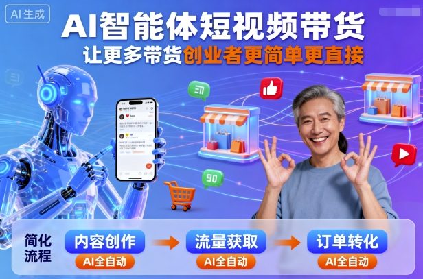 AI智能体短视频带货,让更多带货创业者更简单更直接-云网创