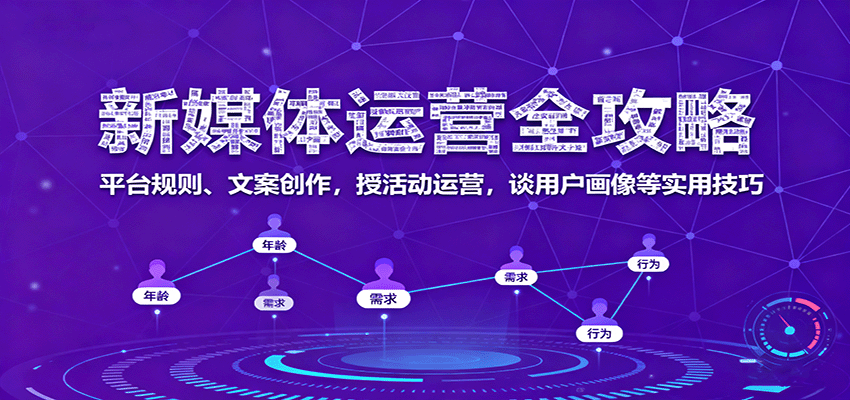 新媒体运营全攻略:平台规则、文案创作,授活动运营,谈用户画像等实用技巧-云网创