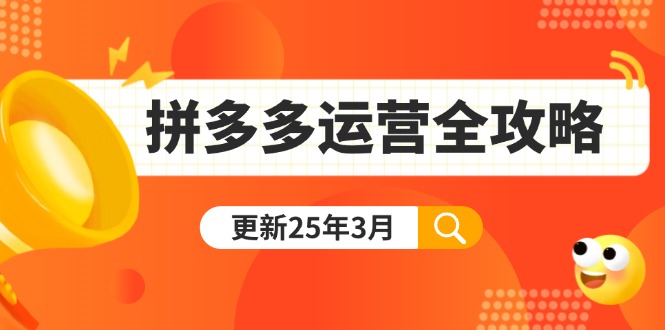 (14184期)拼多多运营全攻略:从0到日销千单,爆款内功+付费推广+黑科技(更新25年3月)-云网创
