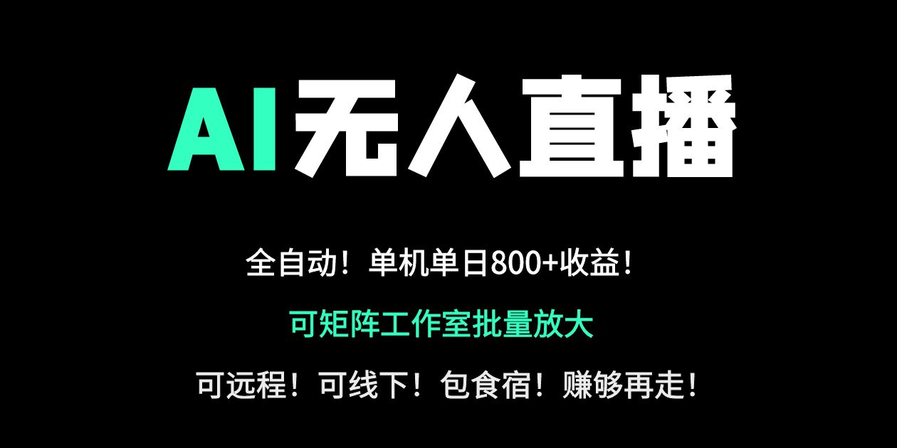 (14179期)24小时自动带货!AI无人直播副业日赚800+,轻资产创业首选-云网创