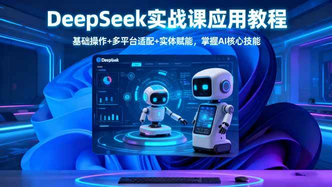 (16391期)DeepSeek实战课应用教程、基础操作+多平台适配+实体赋能,掌握AI核心技能-云网创
