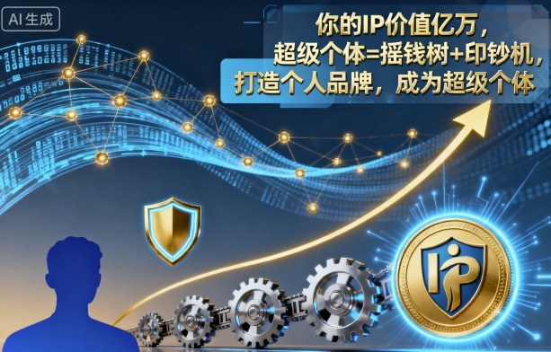 你的IP价值亿万,超级个体=摇钱树+印钞机,打造个人品牌,成为超级个体-云网创