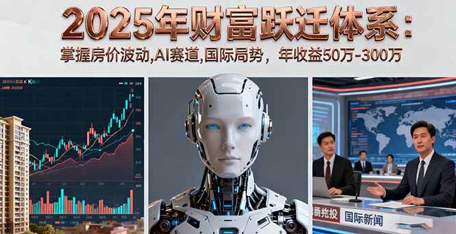 (16217期)2025年财富跃迁体系:掌握房价波动,AI赛道,国际局势,年收益50万-300万-云网创