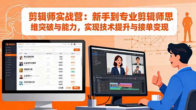 (16347期)剪辑师实战营:新手到专业剪辑师思维突破与能力,实现技术提升与接单变现-云网创