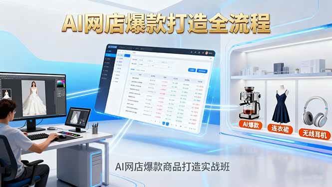 (16326期)AI网店爆款商品打造实战班:AI技术实现商品图智能处理,快速搭建AI网店-云网创