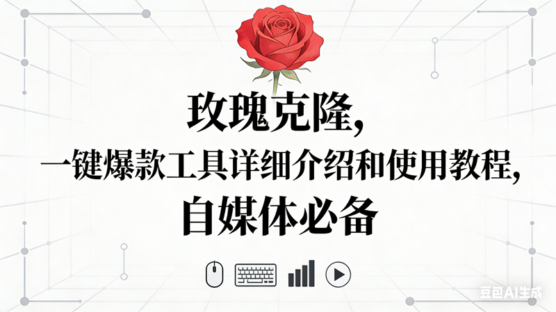 （16811期）玫瑰克隆神器，自媒体必备，一键爆款工具详细介绍和使用教程-云网创