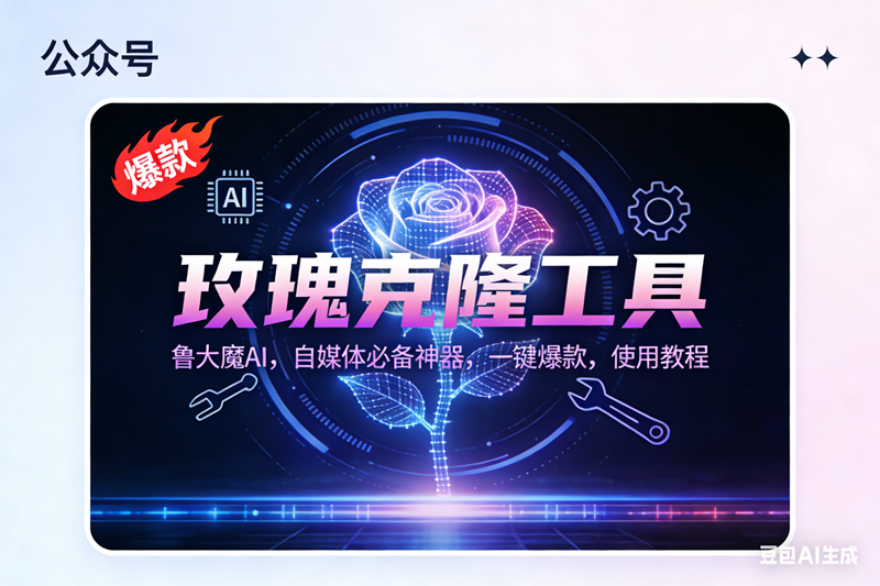 （16881期）玫瑰克隆神器，鲁大魔ai，自媒体必备，一键爆款工具，详细教程-云网创