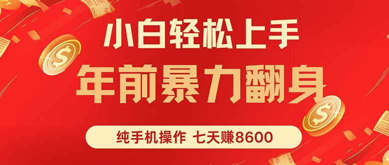 (16080期)七天狂赚8600,小白纯手机操作,日入1000+-云网创