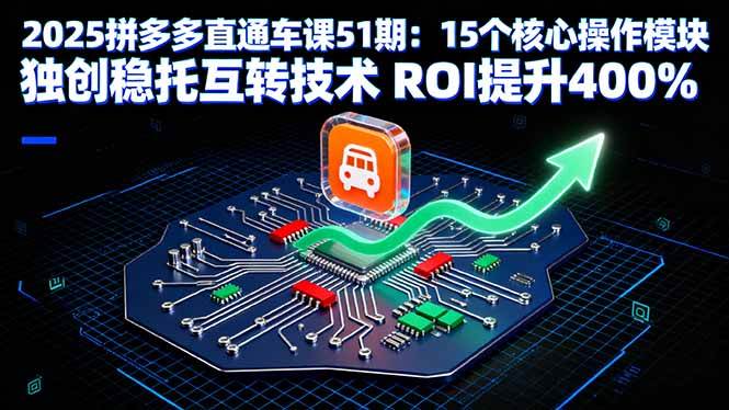 (16020期)2025拼多多直通车课51期:15个核心操作模块 独创稳托互转技术 ROI提升400%-云网创