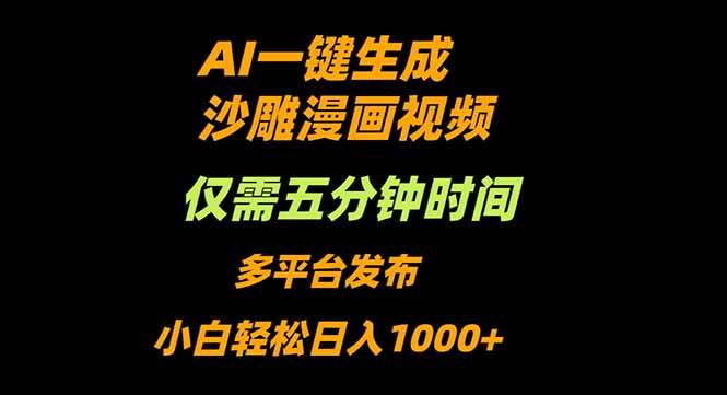 (16320期)AI一键生成沙雕动漫视频,只需5分钟,小白轻松日入1000+-云网创