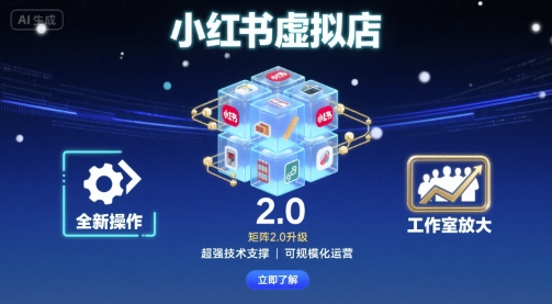 小红书虚拟店矩阵2.0,全新操作,超强技术,可工作室放大-云网创